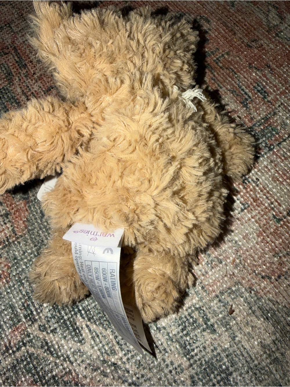 Warmies Brown Curly Bear - Plush Microwavable NWT Mini 7” - Picture 5 of 8